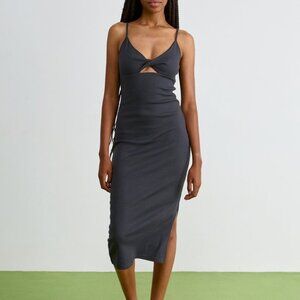 Roxy Wavey Lady Midi Dress - Phantom - Size L - New With Tags